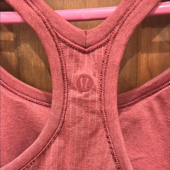 New Lululemon rust red sleeveless racerback tank padded 10 - Picture 7 of 10